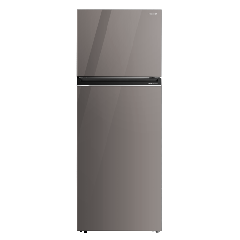 ثلاجة توشيبا باب زجاجي، نوفروست، انفرتر، سعة 450 لتر، GR-RT624WE-PGN(72) - فضي
