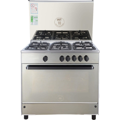 بوتاجاز يونيون اير، 5 شعلة، 60×90 سم، C69SS-GC-511-ICFS-FC-2W-AL - فضي