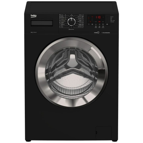 غسالة ملابس بيكو فول اوتوماتيك بتكنولوجيا الانفرتر، تحميل امامي، 8 كجم، اسود - WTV8612XBCI