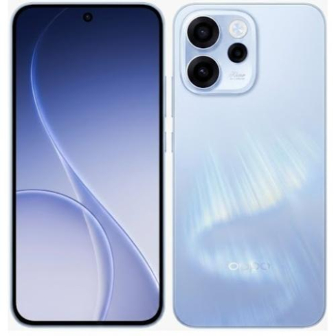 أوبو رينو 15 إف ثنائي الشريحة، سعة تخزين 256 جيجابايت، ذاكرة وصول عشوائي 12 جيجابايت، يدعم شبكات الجيل الخامس - أزرق أورورا