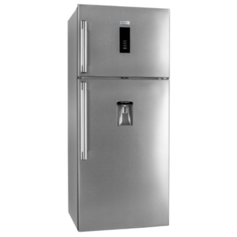 ثلاجة إلكتروستار مع موزع مياه ديجيتال، نوفروست، بابين، سعة 650 لتر، LR650ENBCORH - فضي
