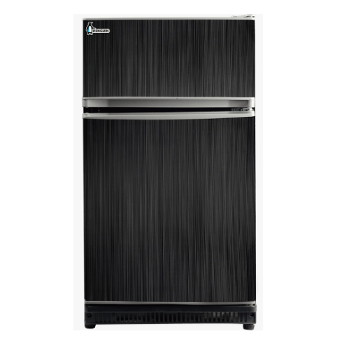 ثلاجة صغيرة بنظام ديفروست من بنغوين، سعة 150 لتر، 2 باب، باللون الأسود - FG200L