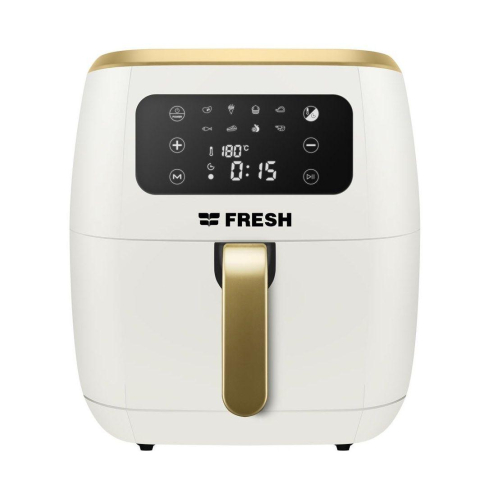 Fresh Digital Air Fryer, 7 Liters, 1800 Watts, White and Gold - FAF-D1800W
