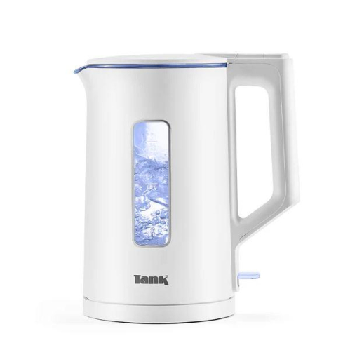 TANK Safe Touch Glass Silver Frame 1.5L 1500W Kettle DG-2338/Silver Frame
