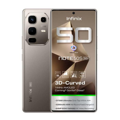 انفنيكس Note 50S بشريحتين اتصال، 256 جيجابايت، 8+8 جيجا رام، شبكة الجيل الخامس - رمادي