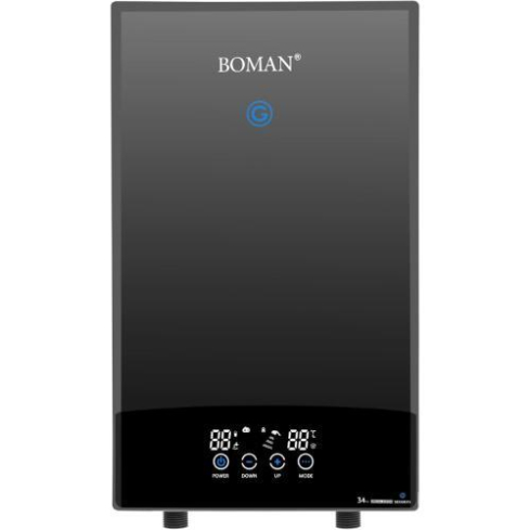 Boman Digital Instant Water Heater 12 KW-WZL13- Grey - Modern Design And Electricity Saver