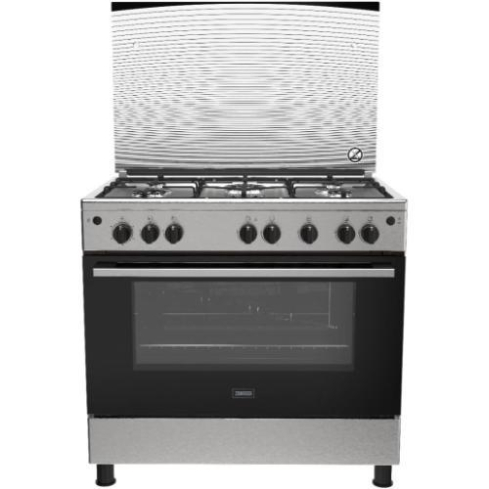 بوتجاز غاز زانوسي SteelPlus ، 5 شعلة، 90 سم، ستانلس ستيل - ZCG922A6XB