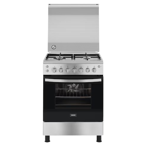 بوتاجاز زانوسي CoolCast، 4 شعلات، 60 سم، ستانلس ستيل - ZCG61296XB