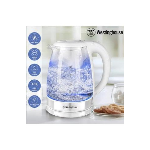 غلاية كهربائية زجاجية سعة 1.8 لتر وقوة 1500 وات WKWKKL21WH