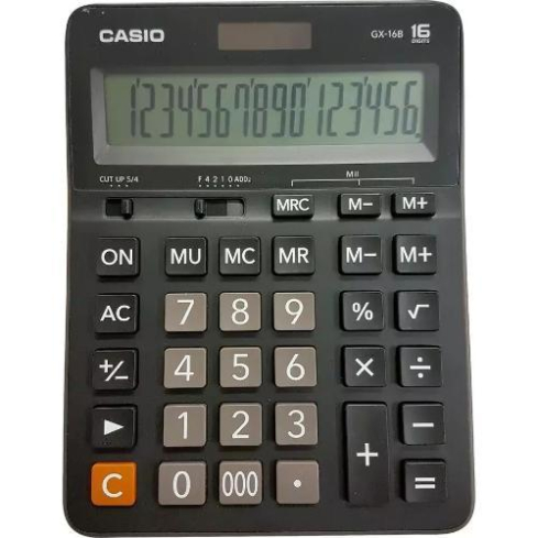 Casio GX-16B Desktop Calculator, Black, 16 Digits