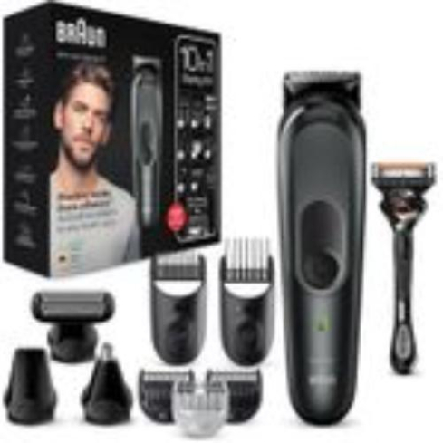 ماكينة تشذيب براون 10 في 1، استعمال جاف ورطب - MGK7331, اسود