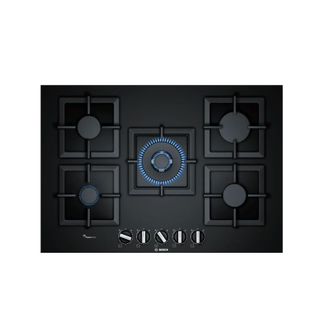 مسطح غاز بوش بلت ان Serie 6، عدد 5 شعلات، 75 سم، اسود - PPQ7A6B20