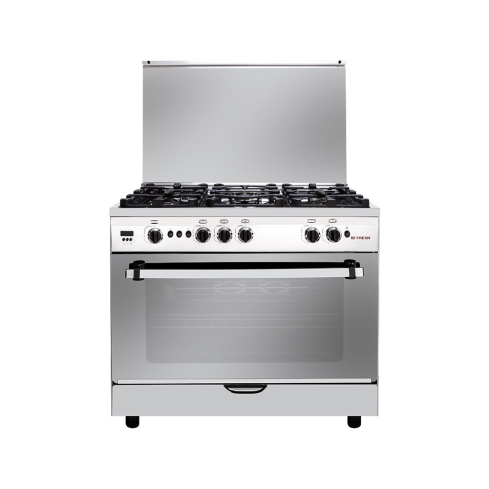 بوتاجاز فريش هاي كاست ديجيتال مروحة - 90 × 60 / 5 شعلة مزود بمقلاه هوائية