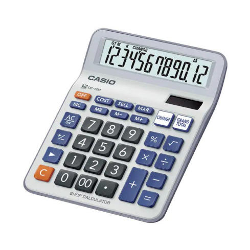 آله حاسبه مكتبية كاسيو، DC-12M - فضي