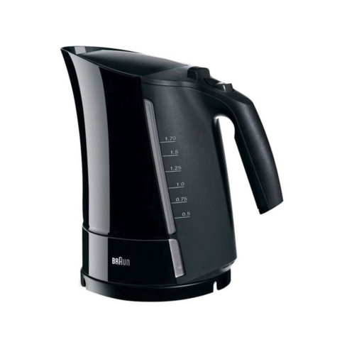 Braun Multiquick 5 Electric Kettle, 1.7L, 3000W, Black - WK 500