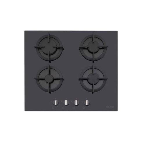مسطح بلت ان غاز دومينوكس، 4 شعلات، 60 سم، DHG6044GBKFCFEN - أسود