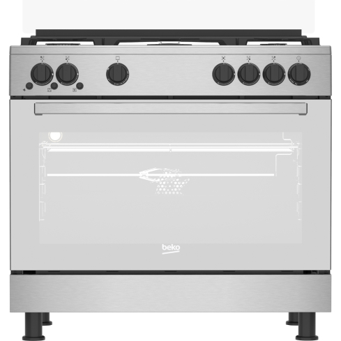 بوتاجاز بيكو حر، 90 سم، GGR 15115 DX NS - فضي