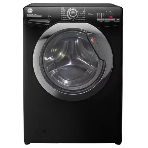 غسالة ملابس هوفر فول أوتوماتيك تحميل امامي انفرتر، 7 كجم، H3WS17TMF3B-ELA - اسود