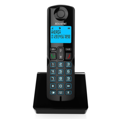 تليفون أرضى الكاتيل لاسلكى، شاشة أبجدية رقمية، S250 - اسود
