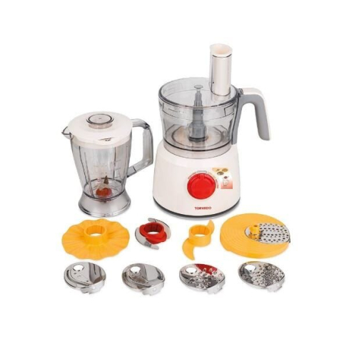 محضر طعام تورنيدو، 1.2 لتر، 1000 وات، 27 وظيفة، TFP1000CC - أبيض