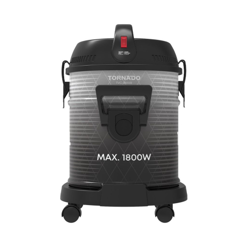 مكنسة برميلية تورنيدو 1800 وات أسود TVC-1800B