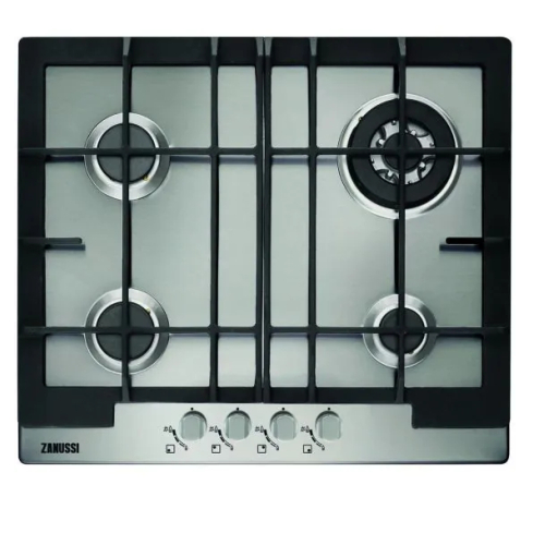 مسطح غاز زانوسي بلت ان 4 شعلة، 60 سم، ستانلس ستيل، ZGG66424XA - فضي