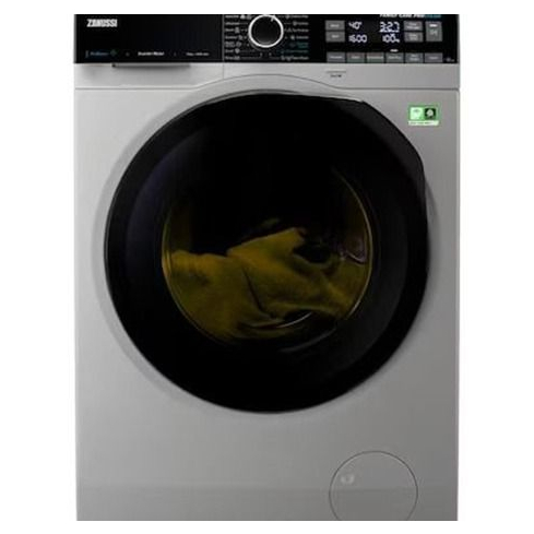 غسالة ملابس زانوسي فول اوتوماتيك ديجيتال تحميل امامي، بموتور انفرتر، 9 كجم، فضي - ZW7F3946LS