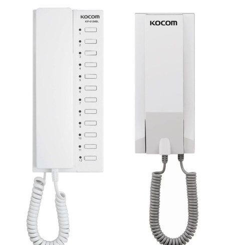 نظام اتصال داخلي كوكم لأنظمة الانتركم، 11 قناة، مع وحدة فرعية KIP-300، موديل KIP-612ML - أبيض