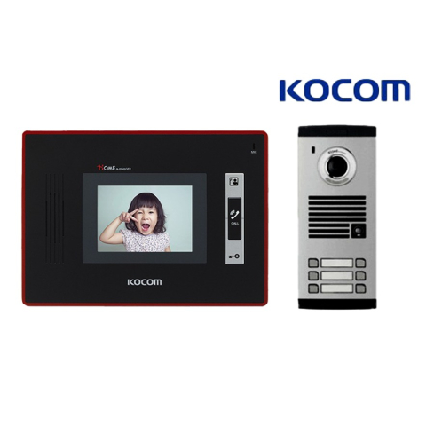 مجموعة انتركم فيديو كوكوم، موديل KCV-W354+KVL-TC306i Kit (EA6) -متعدد الالوان