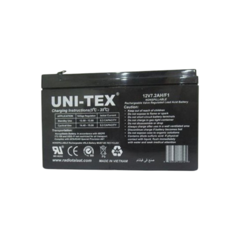 بطارية يونيتكس، 12V7.2AH/F1 - أسود