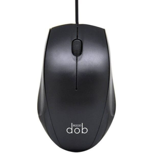 Dob M 8200 Wired USB Optical Mouse - Black