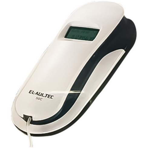 El Adl Tech 50C Corded Landline Phone, Digital Screen - Black White