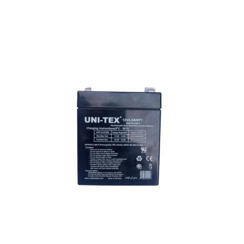 UNI-TEX Battery, 12V, 4.2A - Black
