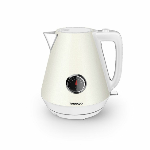 TORNADO Stainless Steel Kettle 1.7 Liter 1850-2200 Watt White TKP-2217-TC