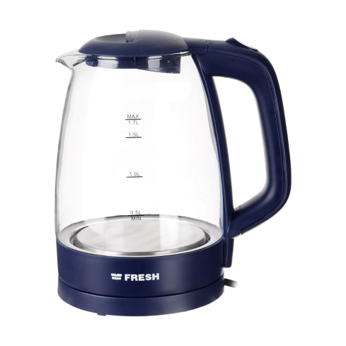 Fresh EGK17000 Electric Kettle, 2200W, 1.7L - Blue Clear