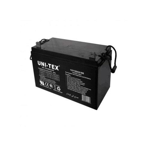 UniTex Rechargeable Battery, 12V, 100Ah - Black