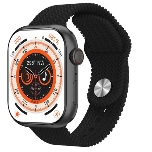 HK 9 Pro Plus Smartwatch, 2.12 Inch - Black - International Warranty
