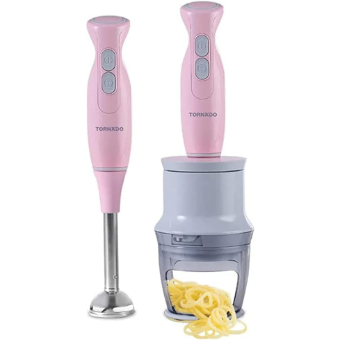 TORNADO Hand Blender 1000 Watt Chopper Pink THB-1000ER