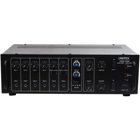 Unitex Mixer Amplifier 125 W in Black - USSA-125EU | امبليفاير ميكسر يونيتكس 125 وات باللون أسود - USSA-125EU