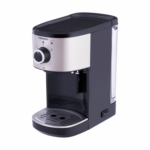 TORNADO TCM-14512ES Manual Espresso Coffee Maker, 15 Bar, 1450W - Black Silver