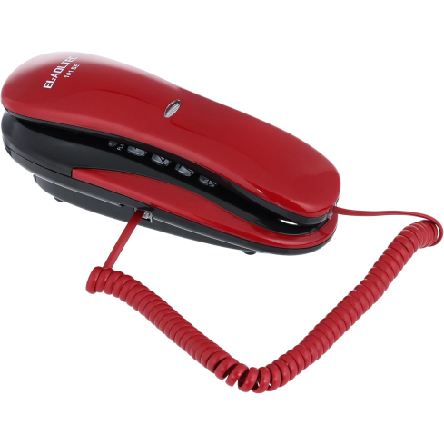 El Adl Tech 101BE Corded Landline Phone- Black Red