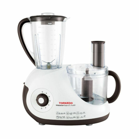 TORNADO MasterBlend Multi Food Processor, 2 Liter, 750 Watt, White Brown - FP-9300GL