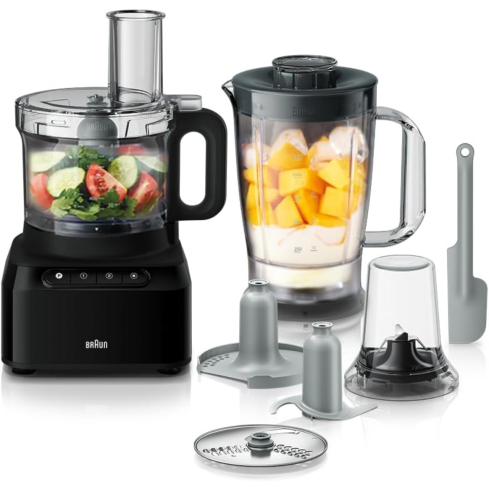 Braun FP3132BK Food Processor, 2.1L, 800W - Black