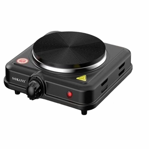 Sokany SK-5109 Electric Hot Plate, 1000W, 1 Burner - Black