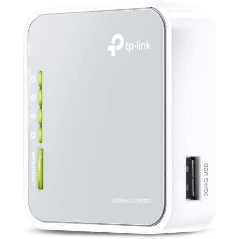 TP-Link TL-MR3020 Wireless Router, Portable, 3G 4G - White