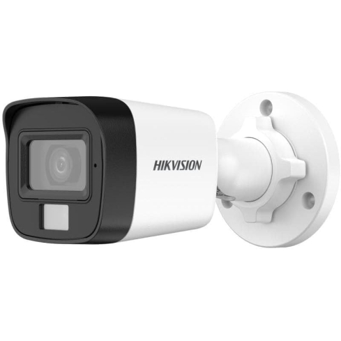 Hikvision Smart Hybrid Light Audio Fixed Mini Bullet Camera, 2MP, White - DS-2CE16D0T-LPFS 3.6MM 