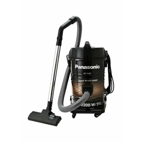 Panasonic Tough Style Plus Bagged Drum Vacuum Cleaner, 2200 Watt, Black Brown - MC-YL635