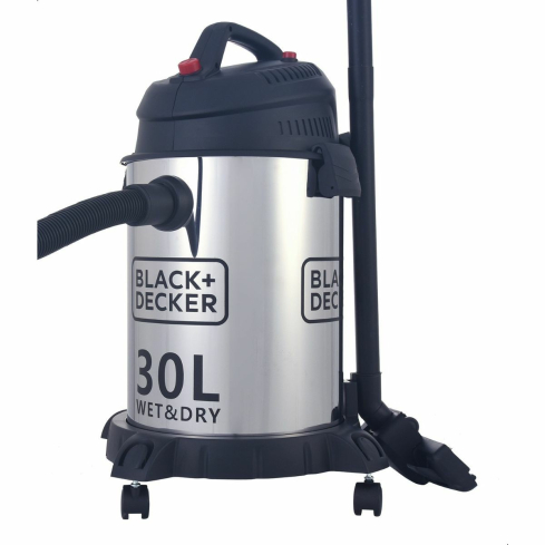 BLACK+DECKER WV1450-B5 Drum Vacuum Cleaner, 1610W - Silver Black - International Warranty