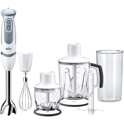 Braun MultiQuick 5 Vario MQ5245WH Hand Blender, 1000W, 1.25L - Silver x White