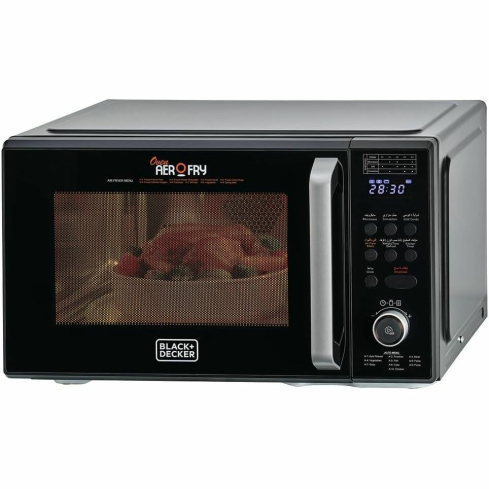 Black+ Decker MZAF2910-B5 Microwave with Grill and Air Fryer Function, 29L - Black - International Warranty